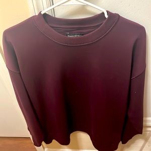 Banana Republic Maroon Crewneck Sweater (Large)